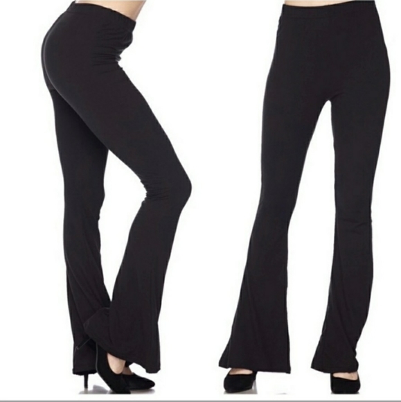 FAVORITE Black Wide Leg Pants/leggings - Picture 2 of 7
